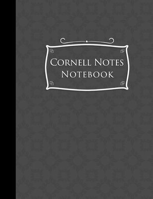 Cornell Notes Notebook: Cornell Note Taking, Cornell Notes Notepad, Note Taking Paper, Grey Cover, 8.5" x 11", 200 pages