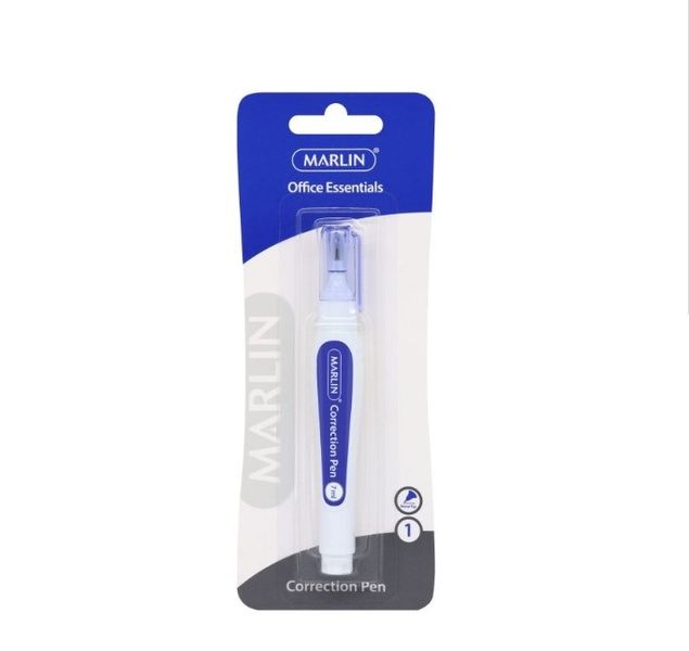 Marlin - Office Essentials Correction Fluid Pen 7ml (Pack Of 12)