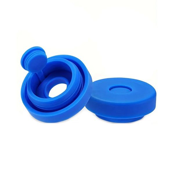 Silicone Sealing Lid for Water Dispenser - Blue - 5 Pack