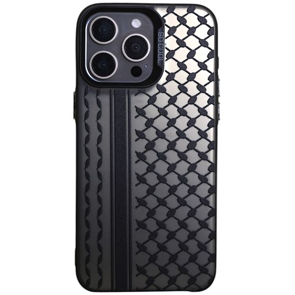Middle Eastern Scarf Inspired - Compatible With 15 Pro Max - Silver Chrome