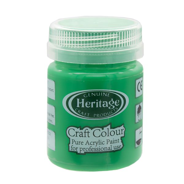 Heritage Pure Acrylic Paint - Craft Colour Range - 50ml - True Green