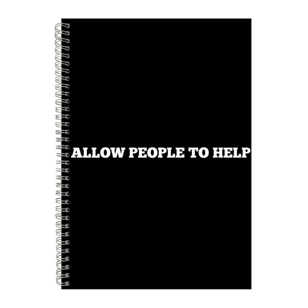 Help A4 Notebook Spiral Lined Motivational Sayings Graphic Notepad Gift 206