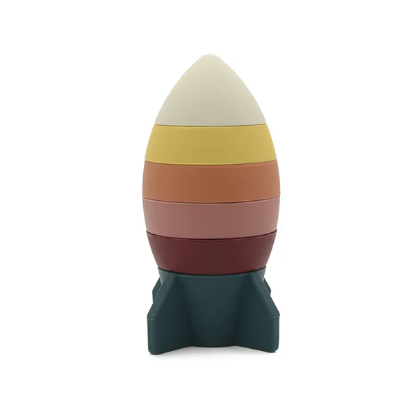 Baby &amp; Toddler Silicone Rocket Stacker Teether Nursey Display Toy