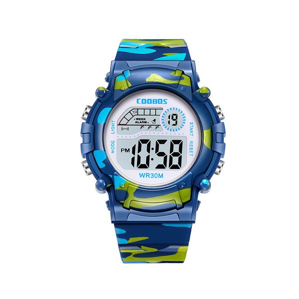 Multi Functional Children's Camouflage Luminous Waterproof Watch