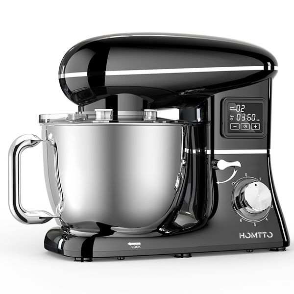 HOMTTO 1500W 3 in 1 Smart Display Stand Mixer 6.2L Stand Bowl 6-Speeds