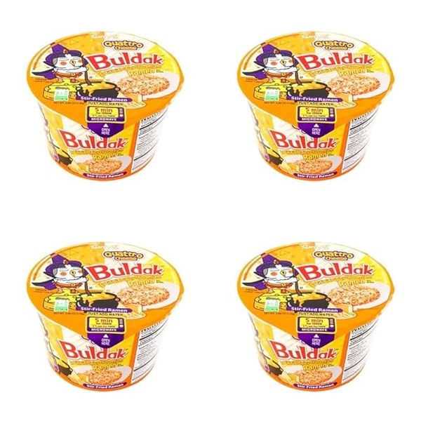 Samyang Hot Chicken Noodle Quattro Cheese Big Bowl 110g - 4 Pack