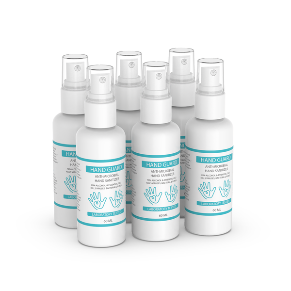 Hand Guard 70% Alcohol Hand Sanitiser 30ml Pack of 6