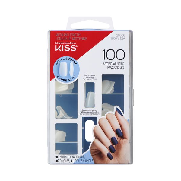 Kiss False Nails, Hawk Curve Shape, Artificial Stick on Nails