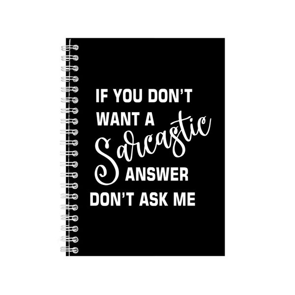 Sarcastic 2 Notebook Gift Idea Writing Book Notepad Pad 43