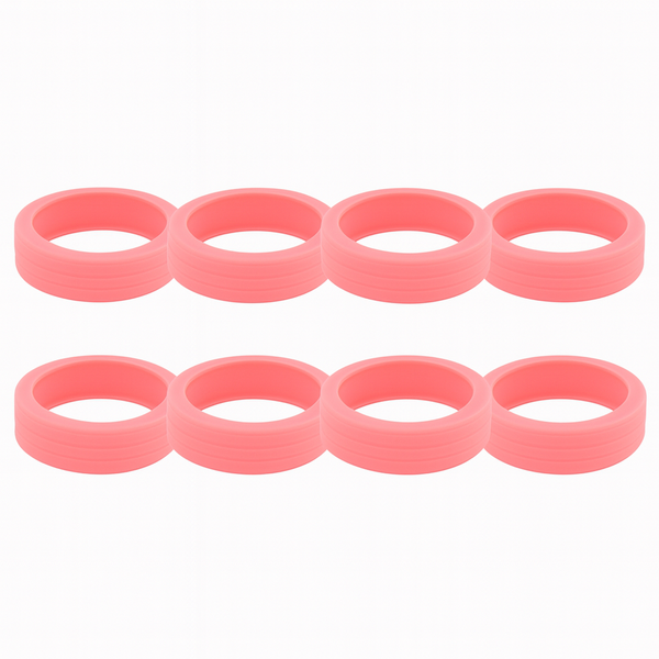 8 Piece Wear-Resistant Luggage Accessories Wheel Protective Cover - Pink