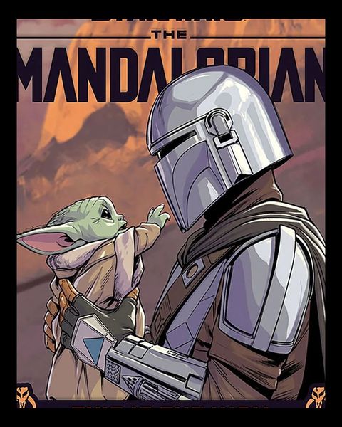 Star Wars The Mandalorian (The Child) Framed Mini Poster (40 x 50cm)