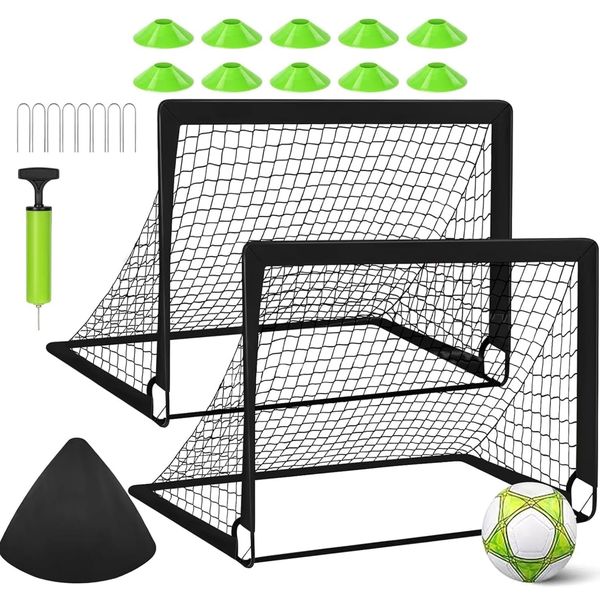 2 piece Children's Football Goals Foldable Football Goals 4X3 FT Soccer Goal
