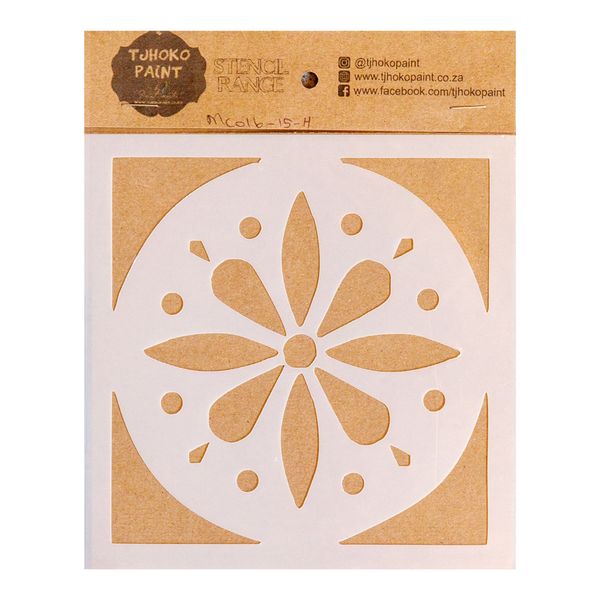 Tjhoko Paint Stencil - 15x15cm - Moroccan Tile (H)