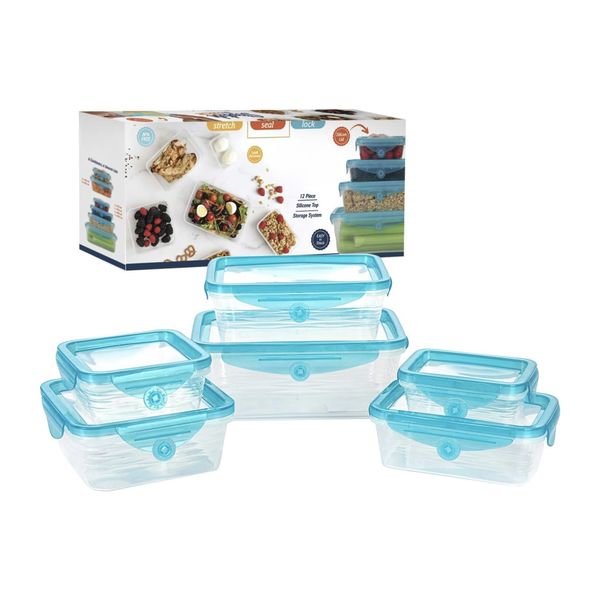 Leak-Proof Food Container Set with Silicone Stretchable Lid