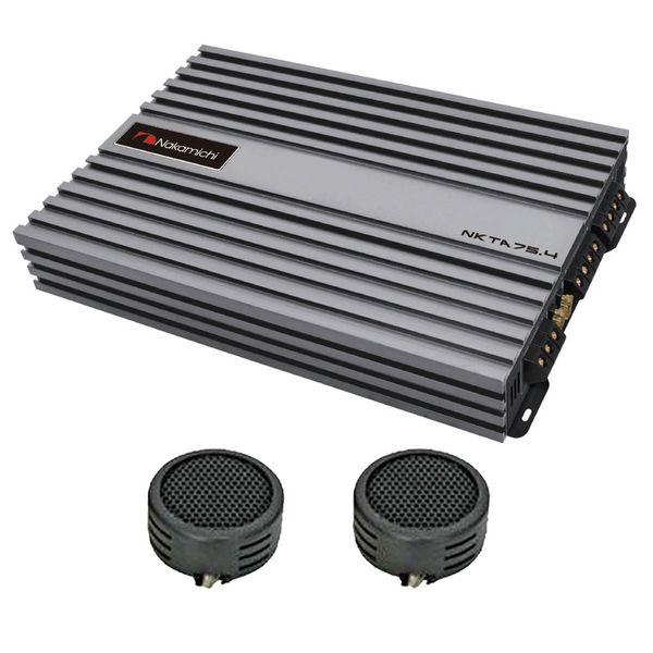 Nakamichi NKTA75.4 1800w 4 Channel Amplifier &amp; Evo Tweeters