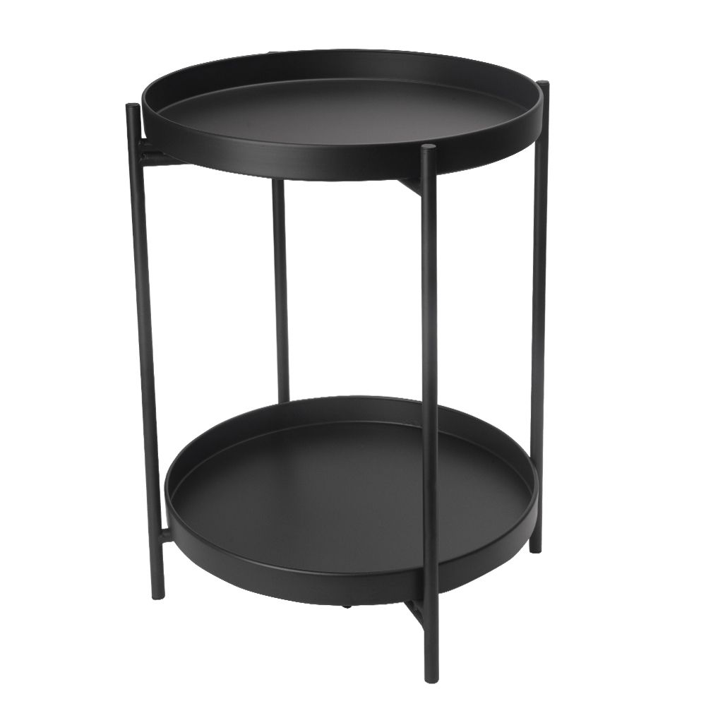 Maisonware 2-Tier Metal Round Tray Coffee Table