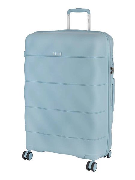ELLE Large 4 Wheel Trolley Case Pastel Blue