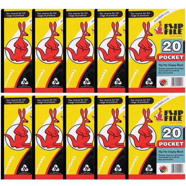 Flip File 20 Pocket Display Book - A5 (Pack of 20)