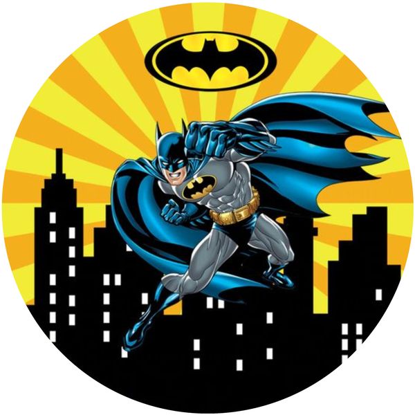 Batman Round Wooden Vinyl Signage 63cm
