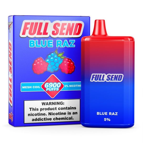 Full Send 6900 Puffs Rechargeable Disposable Vape - Blue Raz