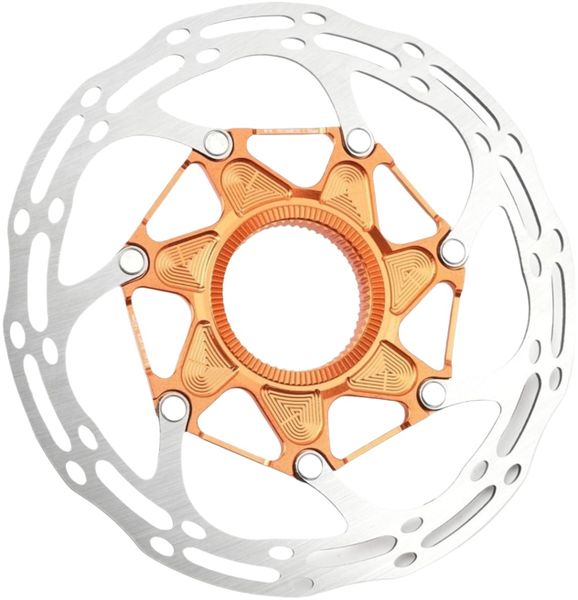 BicycleCenterLockDiscBrakeRotor 140mm/160mmFloatingHeatDissipation (Orange)