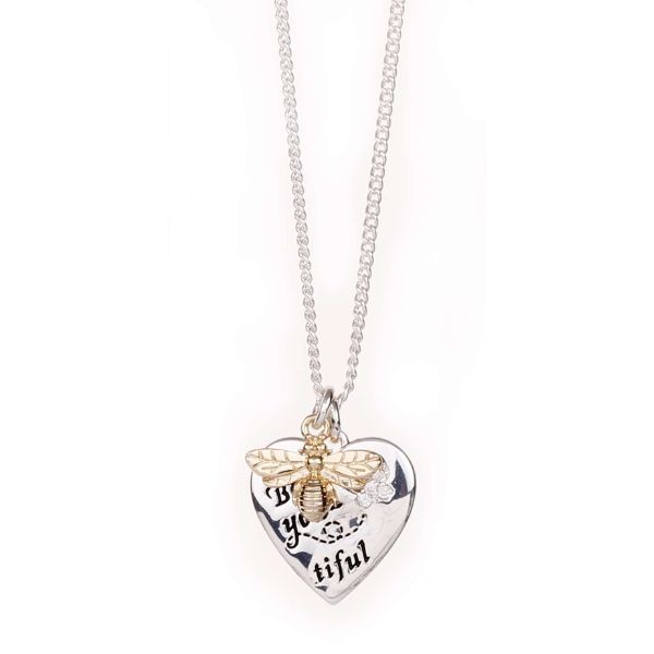 Equilibrium Silver Plated Pendant Necklace Bee-You-Tiful