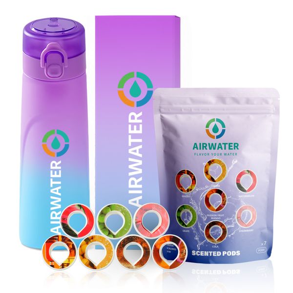 AirWater - Premium Flavour Bottle 750ml &amp; 7 Scented Pods - Limited Edition