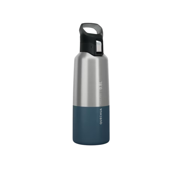 Quechua Insulated stainless steel flask - blue (0.8l)