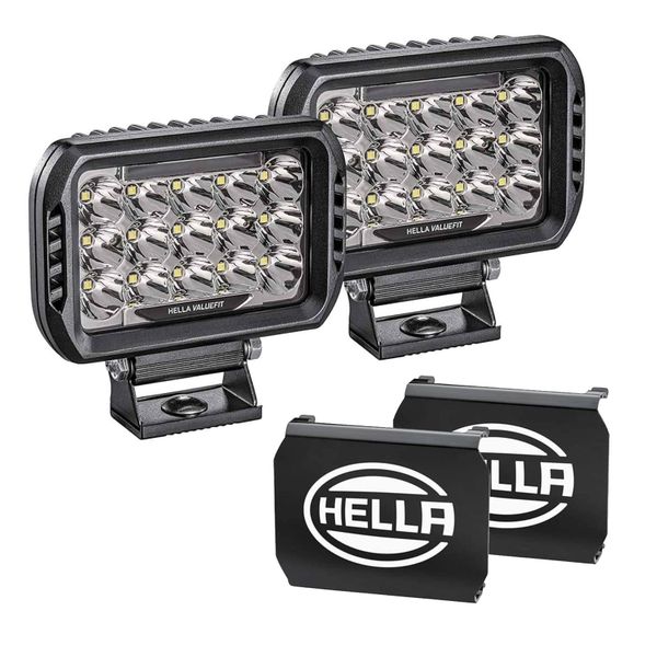 Hella 450 LED Light Kit - 2 Spotlights with Wiring Harness &amp; Light Covers