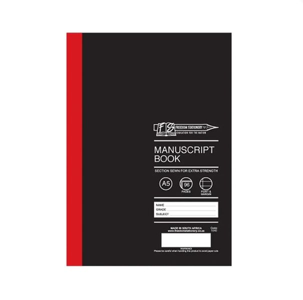 A5 96pg Manuscript Feint Margin Pack Of 6