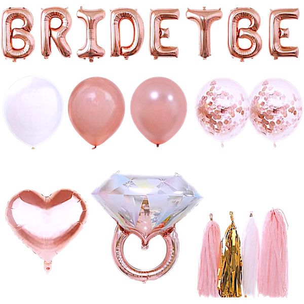 53 Piece Rose Gold Bride To Be Balloon Decoration Set