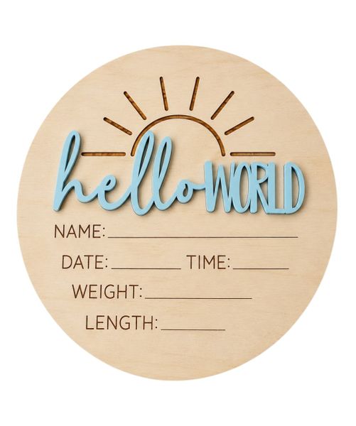 Baby Announcement Wooden Plaque