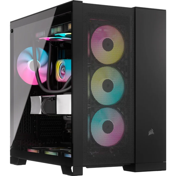 Corsair 6500X Midi Tower PC Case - Black, ATX, Liquid Cooling Support