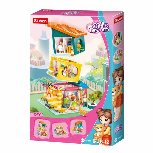 Sluban Building Set: Girls Dream Jenga House - 571 Pieces