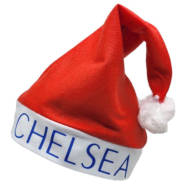 Bufftee Chelsea Christmas Hat Classic Santa Hat CFC Xmas Party Hat