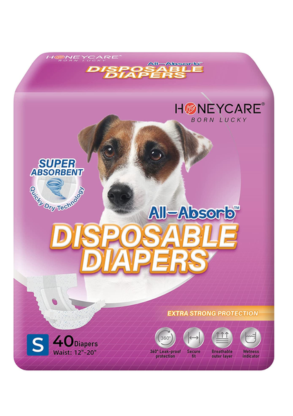 HONEY CARE All-Absorb Disposable Dog Diapers Small