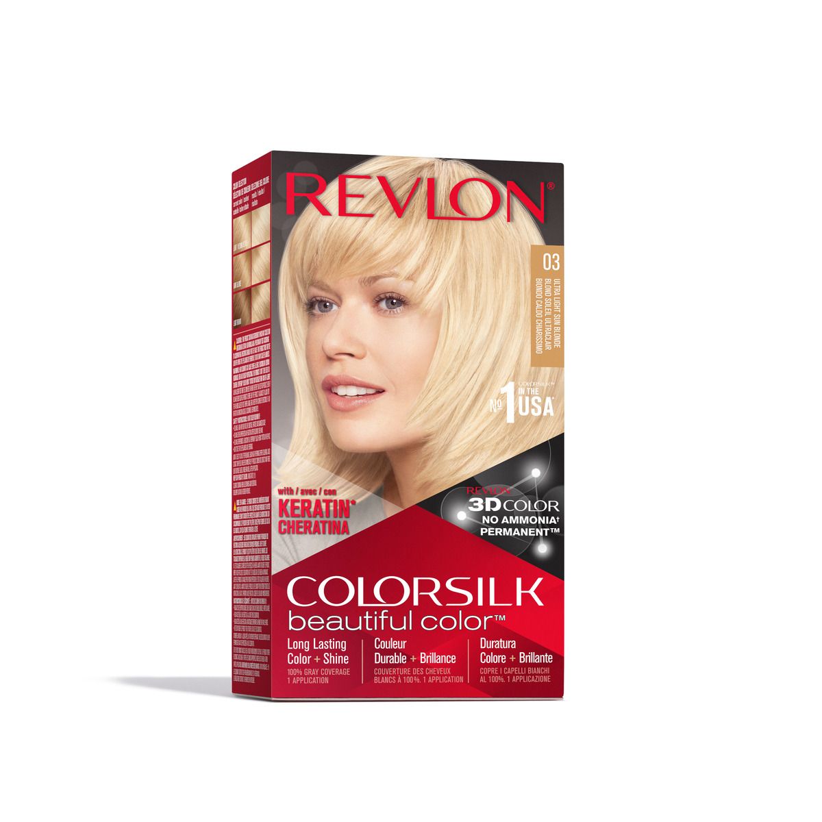 Revlon Colorsilk Permanent Hair Color - Ultra Light Sun Blonde - 03 ...