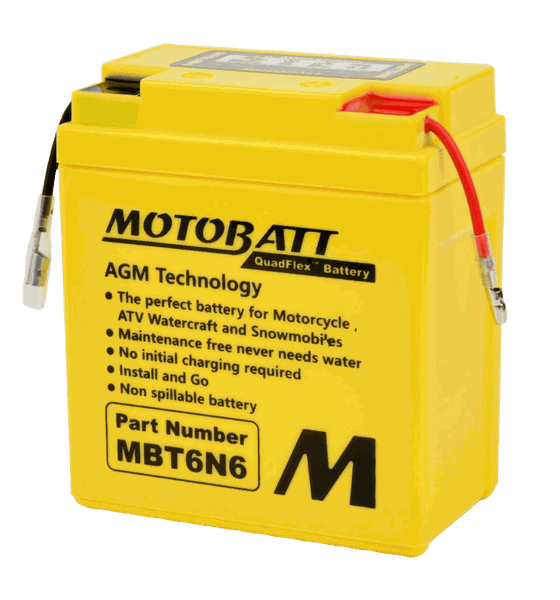 MOTOBATT Motorcycle Battery MBT6N6