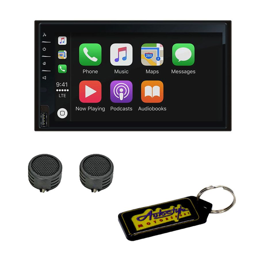 Adayo 6.75" Apple Carplay/Android Head Unit & Evo Tweeters & Key Holder