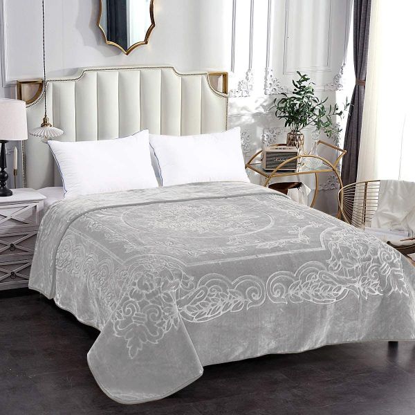 Rainbow - Luxury Mink Blanket 230x200cm - Warm Winter Fleece - Cream