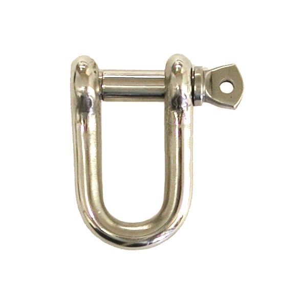 Marine Grade Stainless Steel D Shackle - 10mm