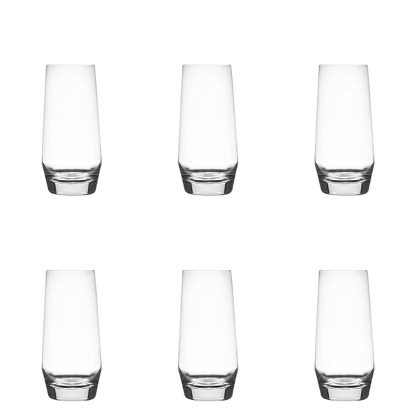 Bpa Free Hard Rocks Glass Drink Cup for Wine Water Juice - 630ml -Pack of 6