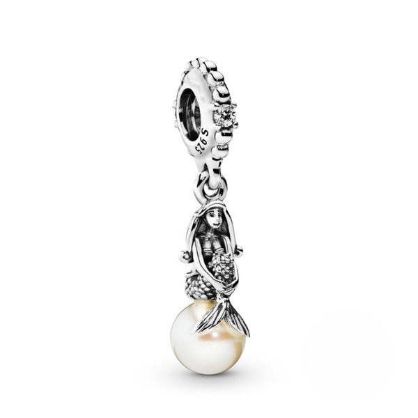 Mermaid Sitting on a Pearl Charm