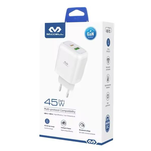 MICCELL 45W PD Fast Charger Without Cable