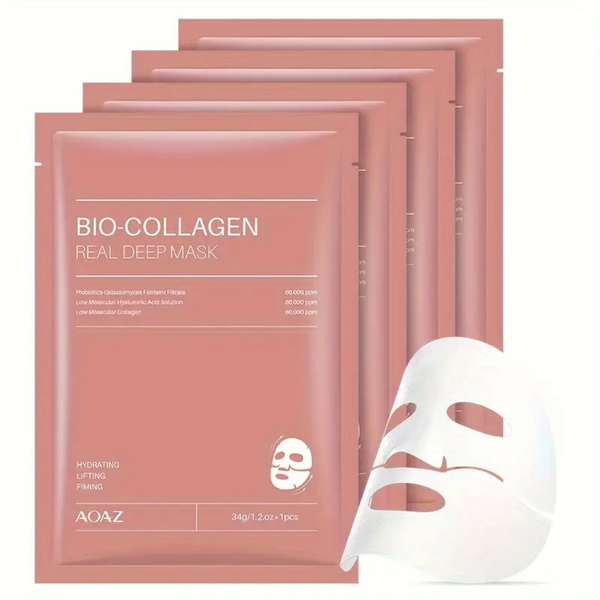 Bio-Collagen Hydrogel Overnight Mask - Pink 4 Pack