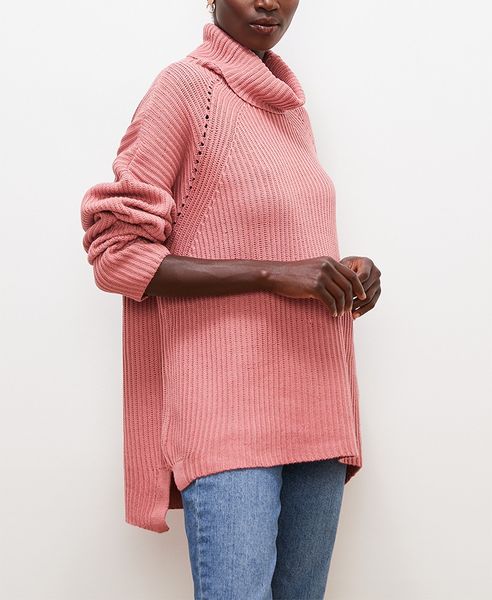 Cotton Rib Step Hem Jumper