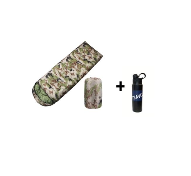 Portable Lightweight Sleeping Bag with Insulated Coffee Mug Combo