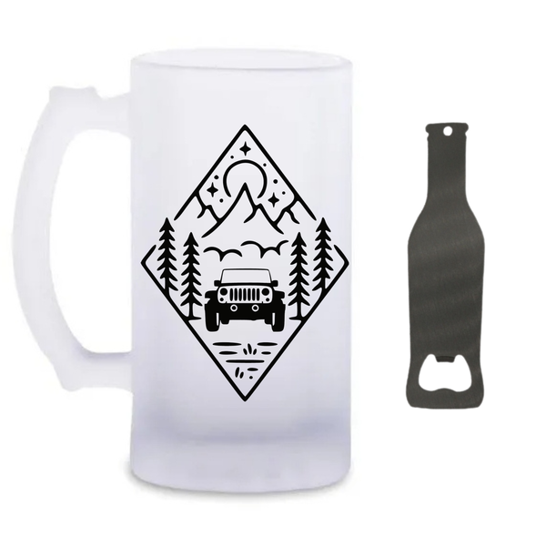 Camping Beer Glass and Bottle Opener