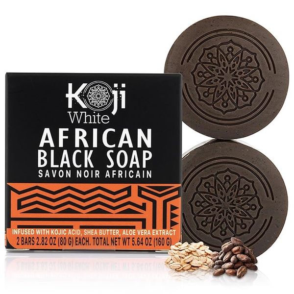 Koji White - African Black Soap with Kojic Acid - 2 x 80 g