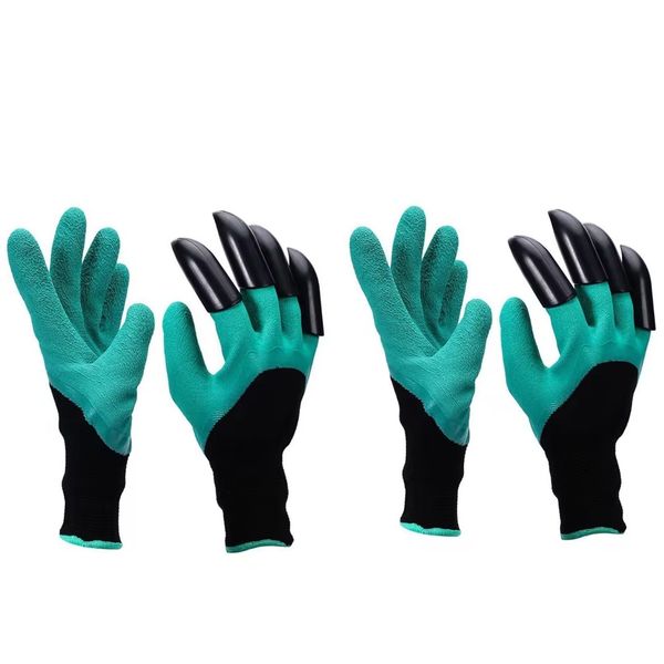 Two Pairs of Gardening Gloves with Claws for Planting Anti-Puncture
